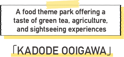 A food theme park offering a taste of green tea, agriculture, and sightseeing experiences