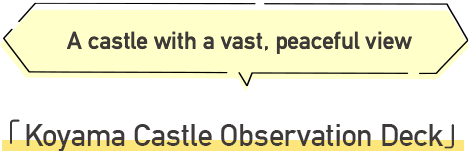 Koyama Castle Observation Deck A castle with a vast, peaceful view