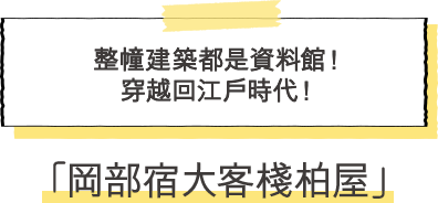 岡部宿大客棧柏屋 整幢建築都是資料館！ 穿越回江戶時代！